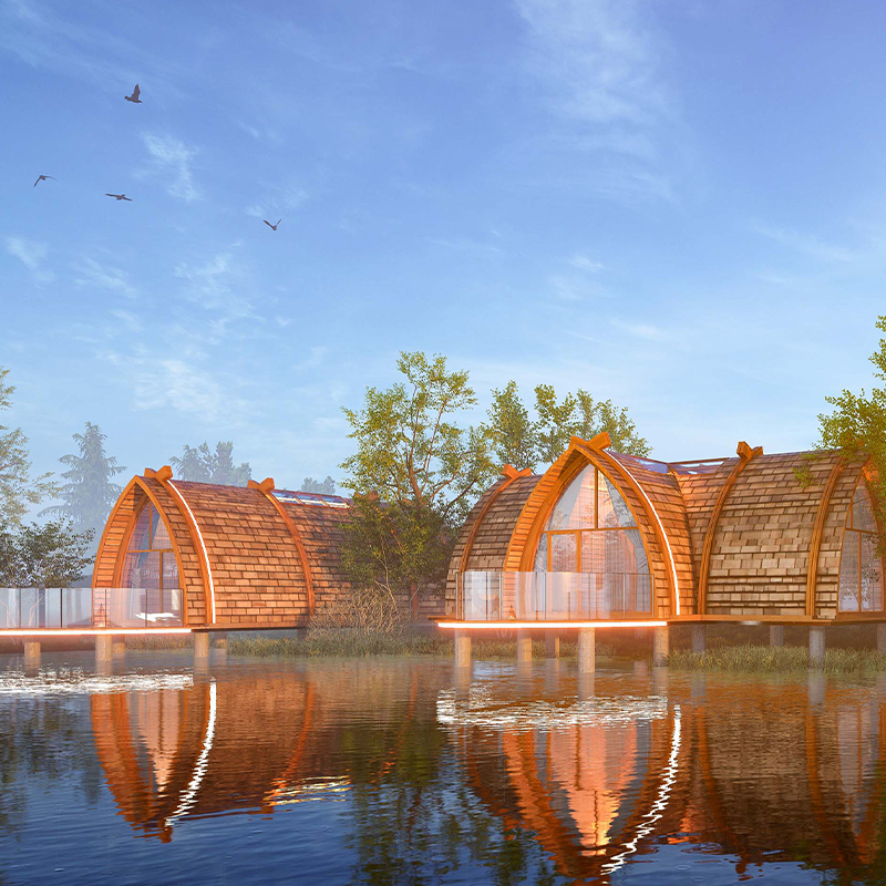 Vorgefertigtes Bootshaus aus Holz